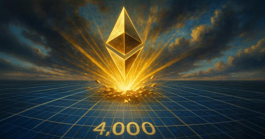 Ethereum rallies above $4,000 following blistering 50% surge in a month