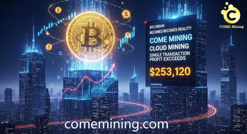 BTC Dream Becomes Reality: COME Mining Cloud Mining Single Transaction Profit Exceeds $253,120