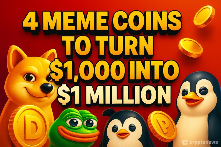 4 Meme Coins to Turn $1,000 into $1 Million