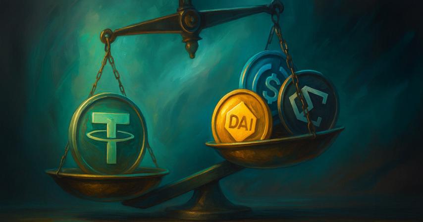 Tether's market share dips below 60% for first time since 2023