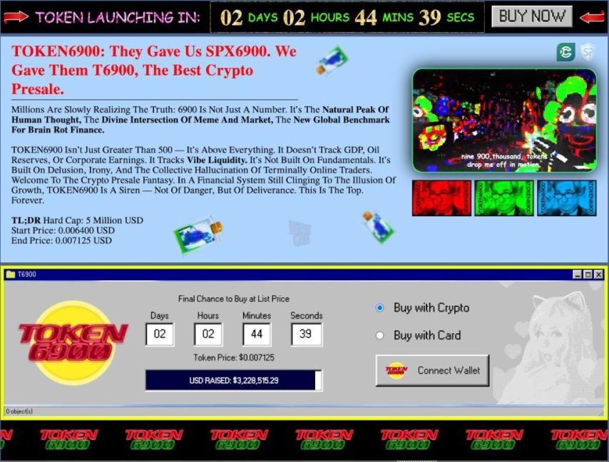 SPX6900 Price Up 3% as TOKEN6900 Presale Nears End