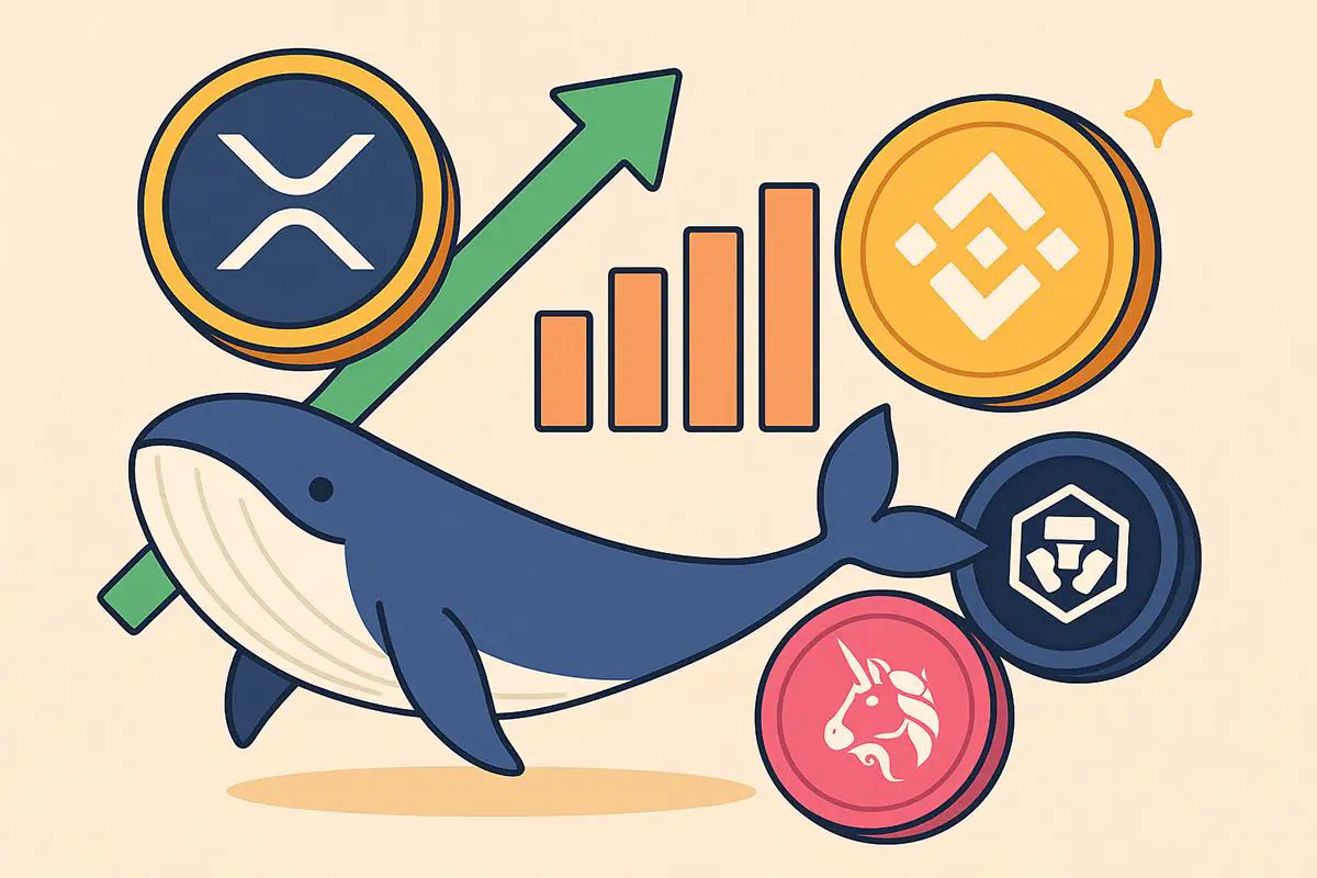 XRP, BNB Whale Wallets Expand 20% — UNI and CRO Named Undervalued Picks by Analysts