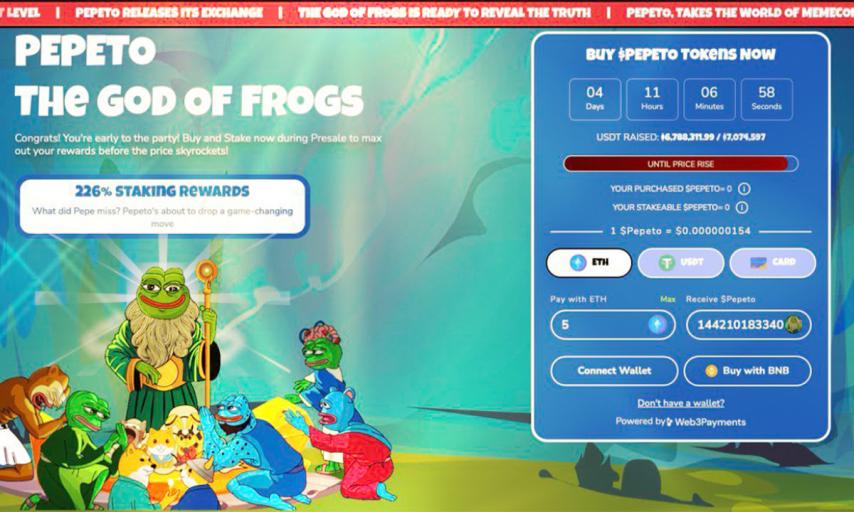 ETH-Based Meme Token Pepeto Presale Surpasses $6.7 Million as Exchange Demo Launches