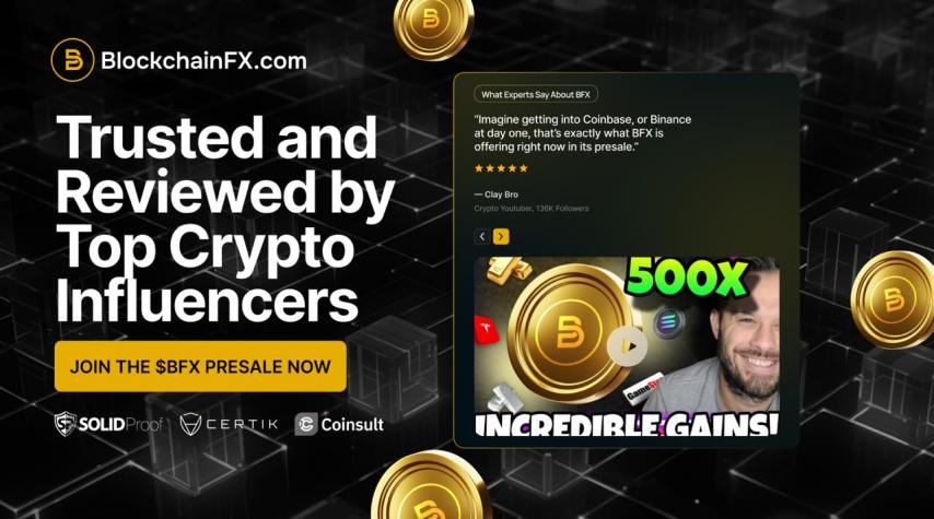 Top Crypto Presales Poised for 100x Gains: BlockchainFX ($BFX) and 5 Rising Contenders