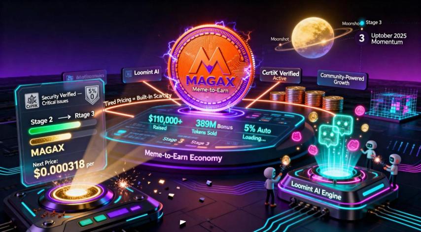 Moonshot MAGAX Presale Surges Past $124K as Stage 3 Nears Sellout