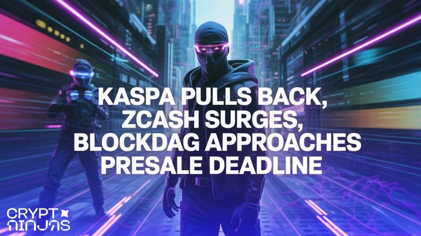 Kaspa Pulls Back, ZCash Surges, BlockDAG Approaches Presale Deadline