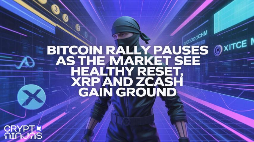 Bitcoin Rally Pauses as The Market See Healthy Reset, XRP And Zcash Gain Ground