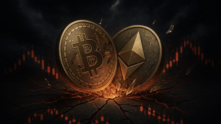 Crypto Crash: BTC & ETH ETF's Verliezen $672 Miljoen