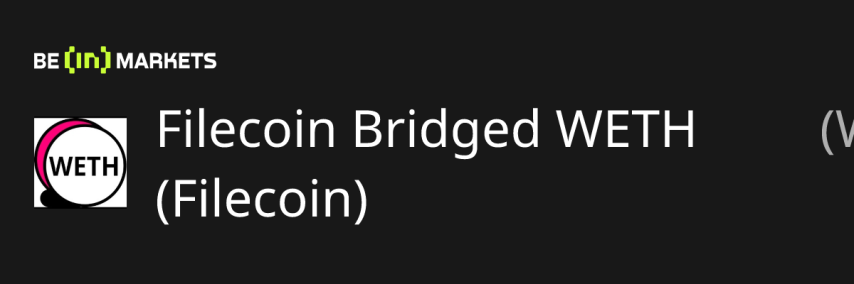 Filecoin Bridged WETH (Filecoin) (WETH) Price, MarketCap, Charts and Fundamentals Info - BeInCrypto