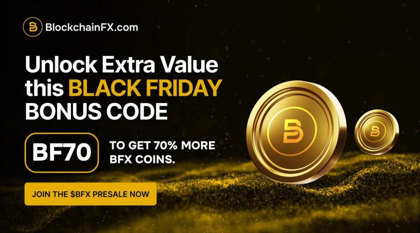 Best Crypto to Buy Now? BlockchainFX Offers Black Friday 70% Bonus Code While Dogecoin and XRP Stagnate