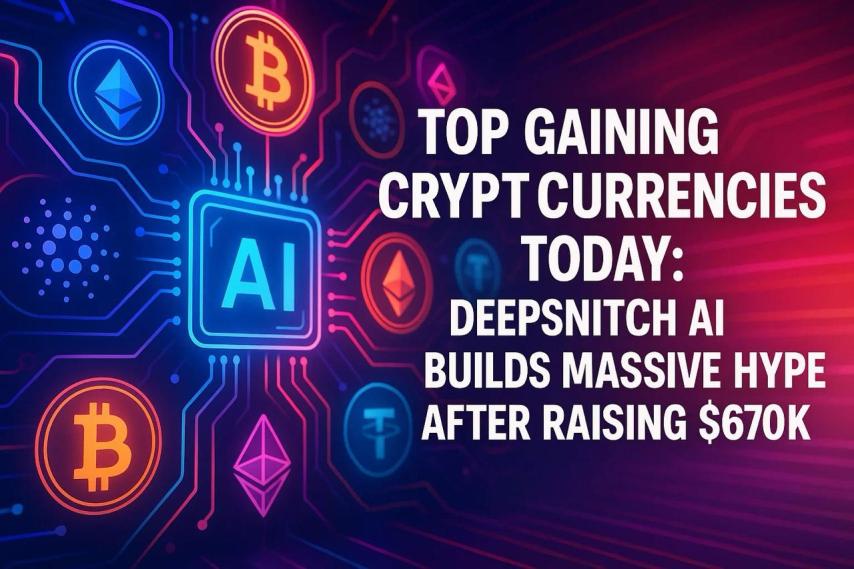 Top Gaining Cryptocurrencies Today: 1Money Launches Stablecoin Orchestration Platform, DeepSnitch AI Generates Massive Hype After Raising $670K