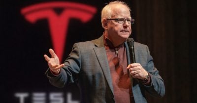 Tesla stock up 100% since Walz criticism, as he exits 2026 governor race