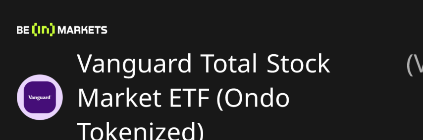 Vanguard Total Stock Market ETF (Ondo Tokenized) (VTION) Price, MarketCap, Charts and Fundamentals Info - BeInCrypto