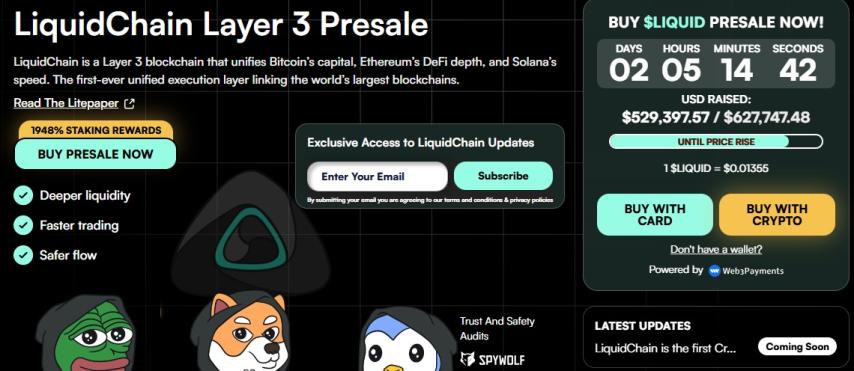 Binance's SAFU Fund Bought $233M-Worth of Bitcoin, as LiquidChain's Presale Soars