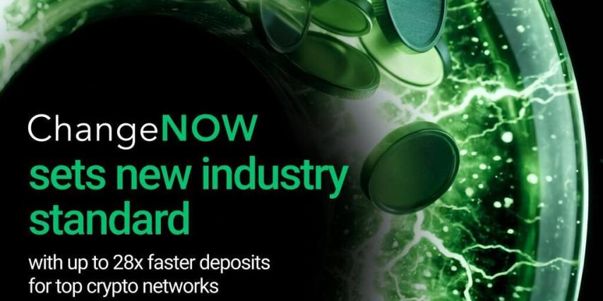 ChangeNOW Reports Deposit Speeds Up to 28x Faster on Leading Crypto Networks