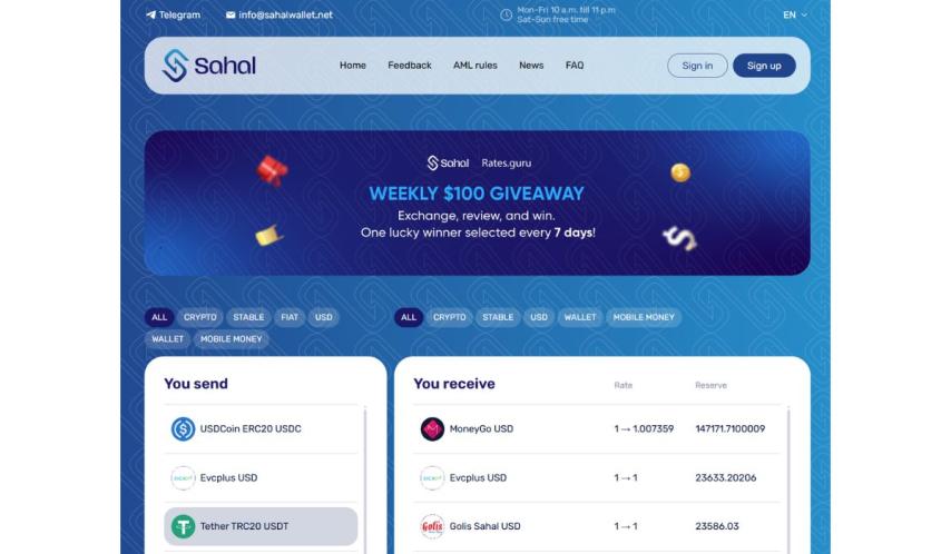SahalWallet – digital asset exchange platform and payment service