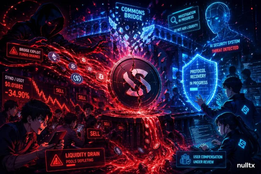 SYND Token Crashes Amid Suspected Syndicate Bridge Exploit And Liquidity Panic - NullTX