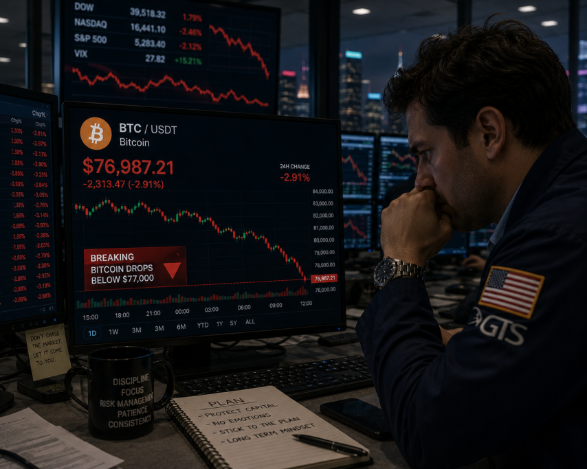 Bitcoin stays around $77K after 200-day moving average rejection